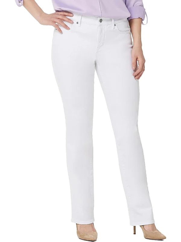 Plus Marilyn Womens High Rise Cool Embrace Straight Leg Jeans