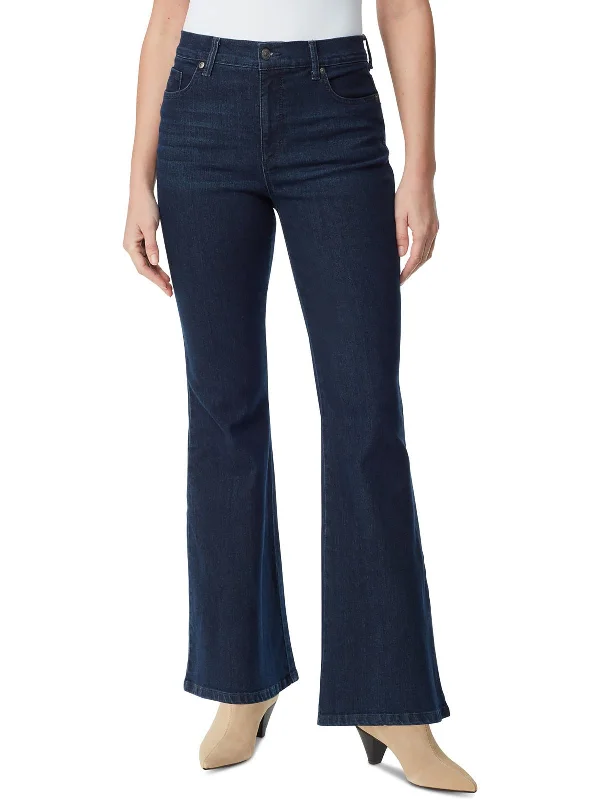 Womens Dark Wash Slimming Flared Jeans