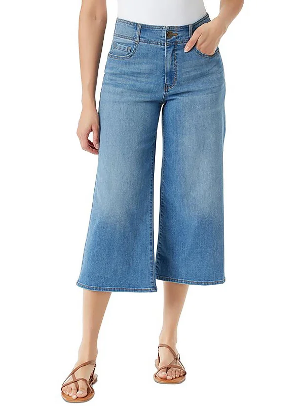 Womens Denim Slimming Cropped Jeans