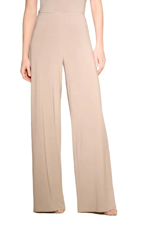 Wide Leg Pant In Latte