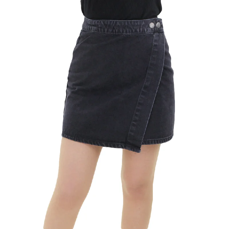 Women's Plain Solid Skirt,Black