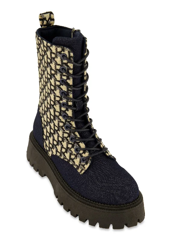 Low Platform Combat Boots