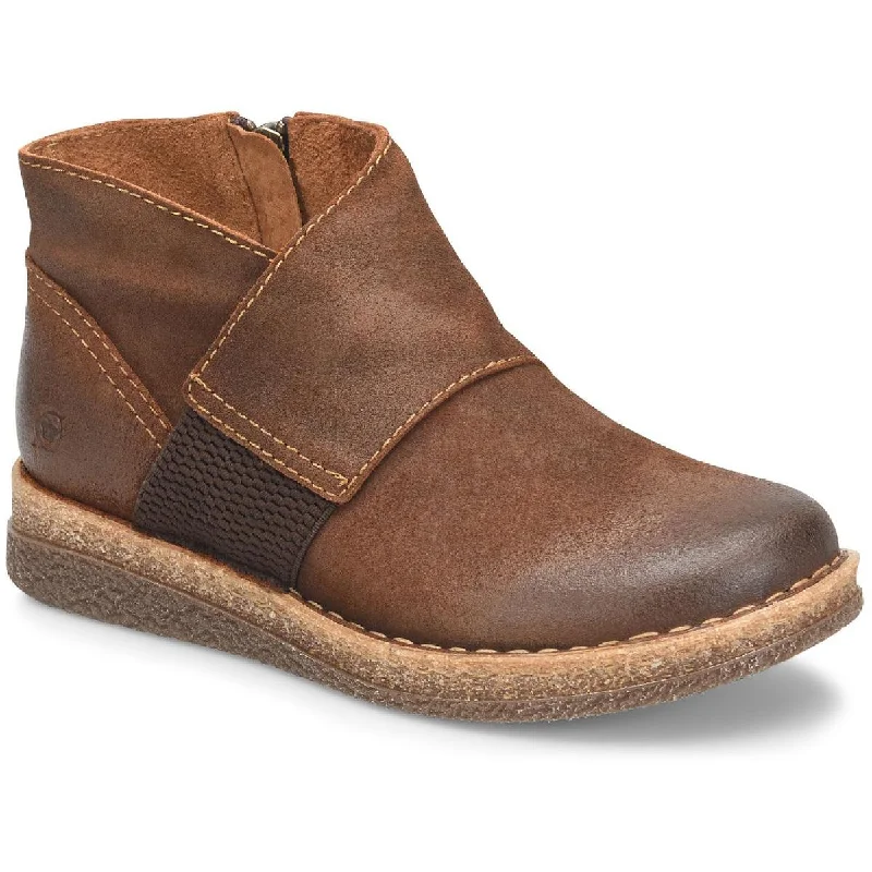 Born Womens Tora Suede Wedge Booties