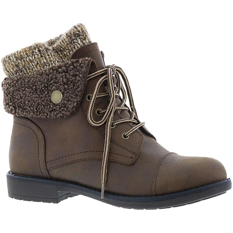 Cliffs by White Mountain Womens Duena  Faux Fur Outdoors Booties