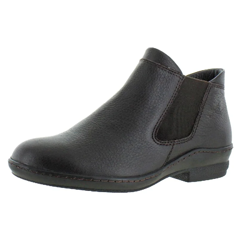 David Tate Women's London Pebbled Leather Slip On Ankle Bootie