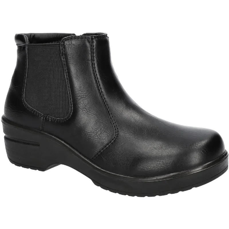 Easy Street Womens Rosario Faux Leather Booties