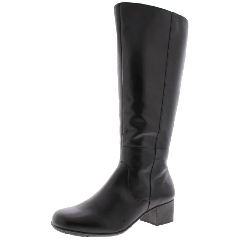 Elites by Walking Cradles Womens Mix Extra Wide Shaft Leather Knee-High Boots