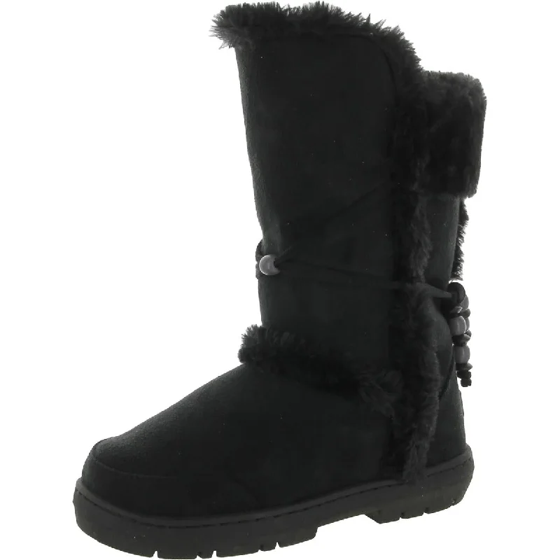 Holly Womens Faux Suede Faux Fur Lined Winter & Snow Boots