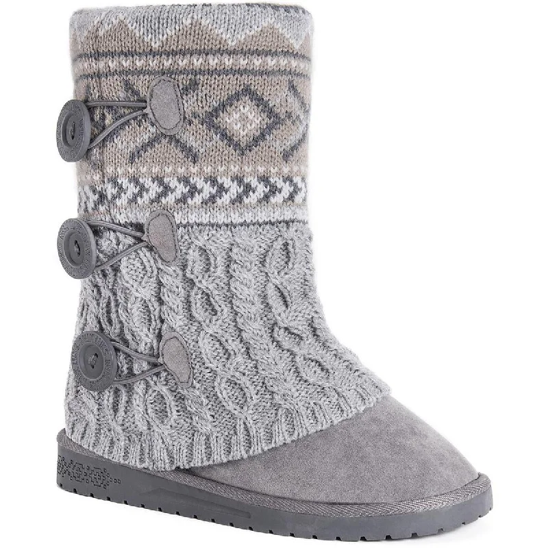 Muk Luks Womens Cheryl Faux Suede Cold Weather Casual Boots