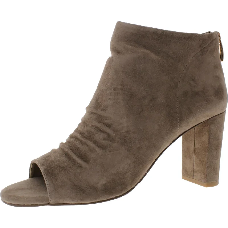 VANELi Womens Barney Suede Open Toe Ankle Boots