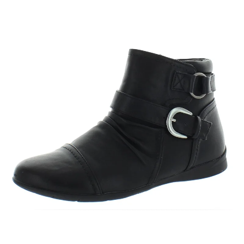 Wanderlust Womens Mandy Buckle Slouchy Ankle Boots