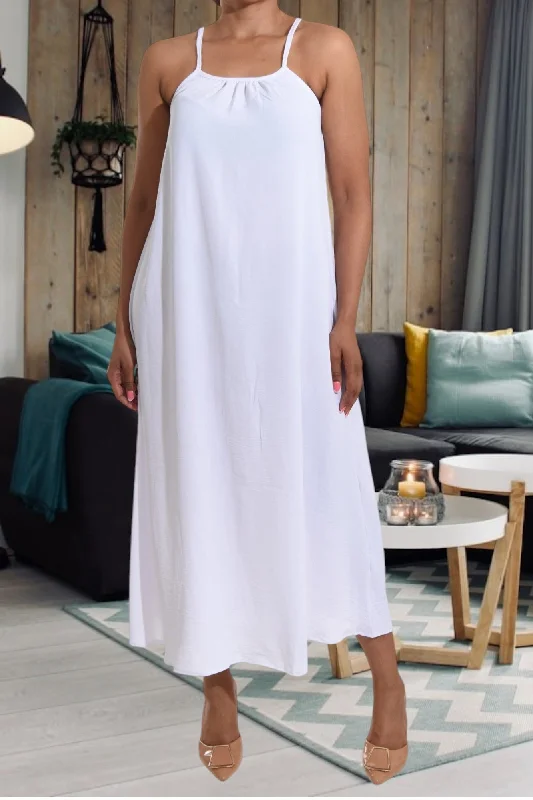 White Strappy Maxi Dress